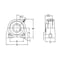 Ami Bearings SINGLE ROW BALL BEARING - 25MM NARROW SET SCREW TAPPED BASE PILLOW BLOCK BSHE205 - alternate 2